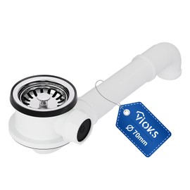 VIOKS Strainer Basket Valve Diameter 70 mm 1 Inch with Connection for Side Overflow and Space Maker