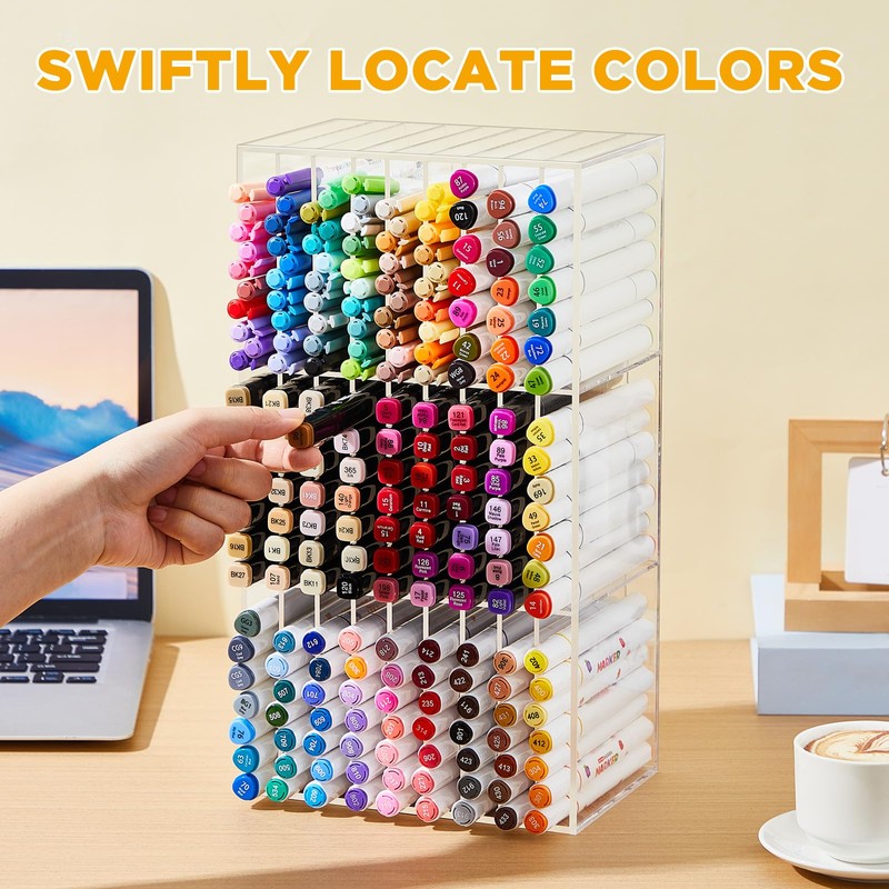 MotiMind Acrylic Marker Organizer for 189 Marker, Large Art Pencil