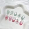 [Handmade Nail Tips] Aurora Gradient Magnetic Gel – Short Oval