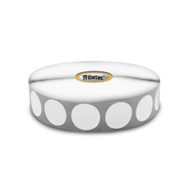 Etiqueta Circular Blanca Termica, 20x20 mm Rollo C/ 3000 etiquetas autoadhesivas, ideal para personalizar tus paquetes, promocionar tus productos, Identificar productos, cosas, etc