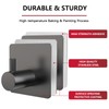 Z-TIISON Adhesive Towel Hook 8Pack Matte Black, Modern Style Stainless
