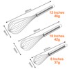 Newaner Whisk Set Stainless Steel, Whisk Set of 3 Includes
