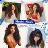 18 Inch Curly Wavy Clip in Hair Extensions 4PCS,QGZ Heat-Stylable