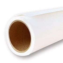 Yizhily Seamless Photo Photography Background Paper Backdrop for Photoshoot, Videos, YouTube, Livestream, 107" x32.8', Artic White