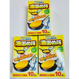 cotton labo  Waste Cooking Oil Harden Solidifier Powder 10ct x 3 Packs / From Japan, NEW!