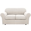 H.VERSAILTEX 3 Piece Stretch Sofa Covers for 2 Cushion Loveseat