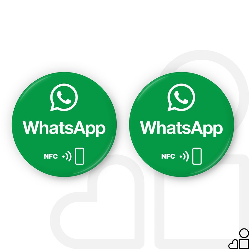 Whatsapp NFC Sticker Pack of 2 - Share Chat, Appointments