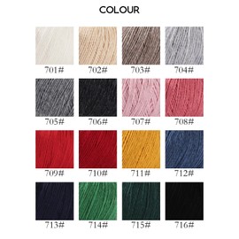 RYNJ JIASIYAHE Wool Yarn - Soft 4-ply(1.5mm) Worsted Yarn for Crocheting and Knitting - 1.76oz/50g Anti-Pilling Wool Yarn with 16 Colors, Home Necessity for DIY Crafts (Gray,1 Pack)