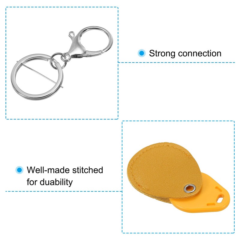 [PATIKIL] Leather Key Chain Leather Keychain with Key Ring Keychain