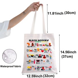 BWWKTOP Black History Month Tote Bag Black History Month Gifts Black History Live It Learn It Make It African Bag (Black History TG)