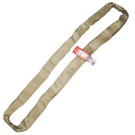 Tan Endless 10 Foot Polyester Round Sling | 10,600 lb. Vertical Capacity | 8,500 lb. Choker | 21,200 lb. Basket | 2-1/4" Relaxed Width | Hanes Supply (HSI) Heavy Duty Sling