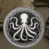 Patches for Backpacks, Funny Octopus Round Patches Embroidered Tactical Patches,