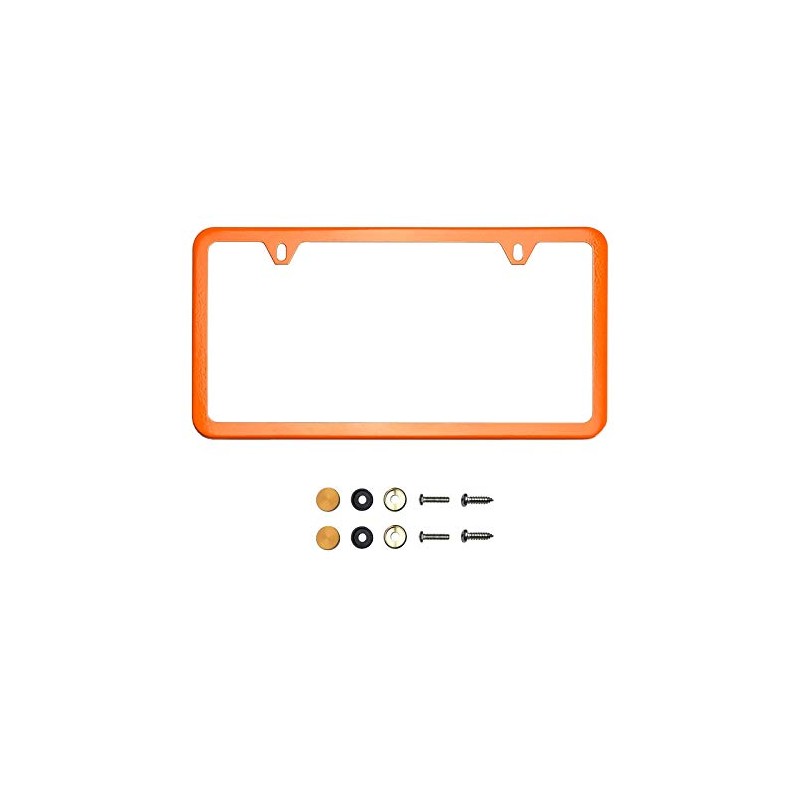 KA DEPOT Two Hole Slim Version Solar Orange License Plate