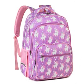 VASCHY Kids Backpack for Elementary School, Boys Large Bookbags School Bags for Primary School Students Travel Unicorn
