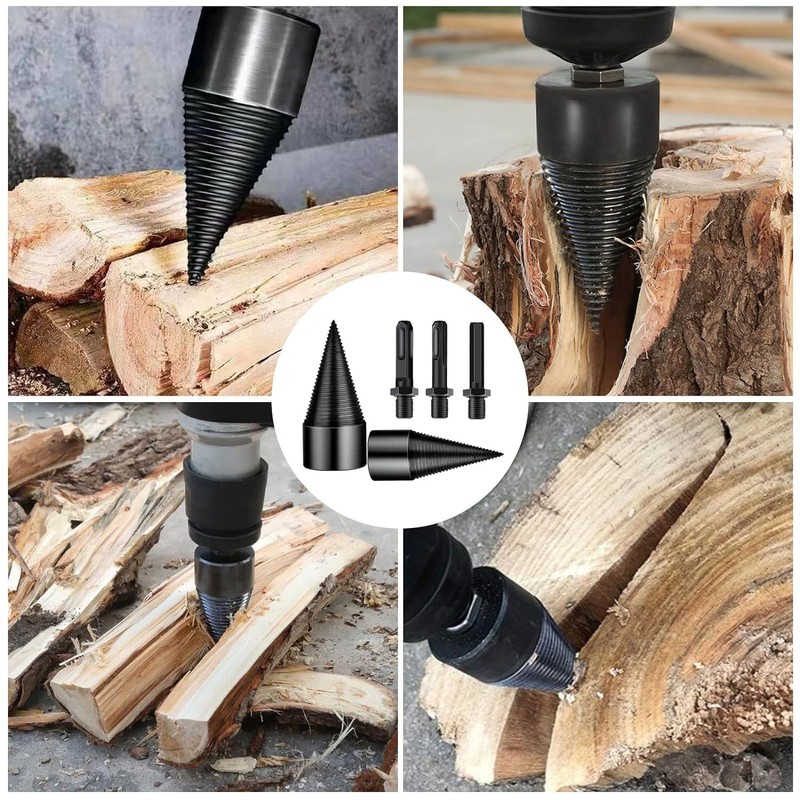 LSRVNM Wood Splitting Drill Bit 42mm + 32mm Log Splitter
