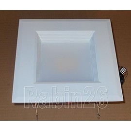 6" Recessed Can Down Light DIMMABLE LED RETROFIT KIT SQUARE Step White Baffle 120V 4000K