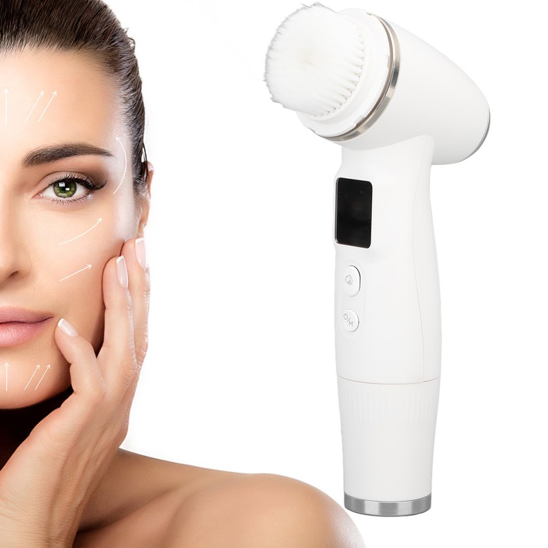 Facial Cleanser Massager LCD Display IPX7 Waterproof 3 Modes USB