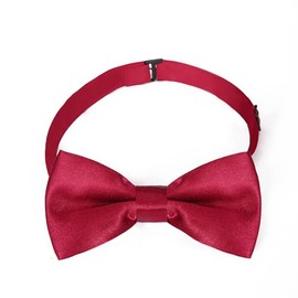 MAIANY Classic Kid Bow Tie Bow Tie for Kids Boys Size Adjustable for Holiday Wedding Party and Birthday Party Fashion Kids Bow Tie Accessories, deep red