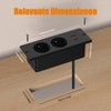 HITRENDS Tischsteckdose mit 2 USB und 2-Fach Steckdosenleiste, 2m Kabel,