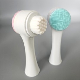 Double-Sided Nose Pore & Blackhead Cleanser Brush Pink 10ea
