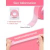 TEOYALL PE Lash Tapes, 5 Rolls Adhesive Micropore Breathable Pink
