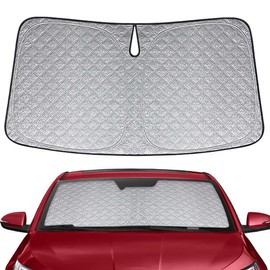 LHCDQSKCW Windshield Sun Shade Compatible with Hyundai Elantra 2021 2022 2023 2024 2025, 6-Layer Foldable Front Window Sunshade Reflector Cover, Sun Visor Protector Blocks UV Rays