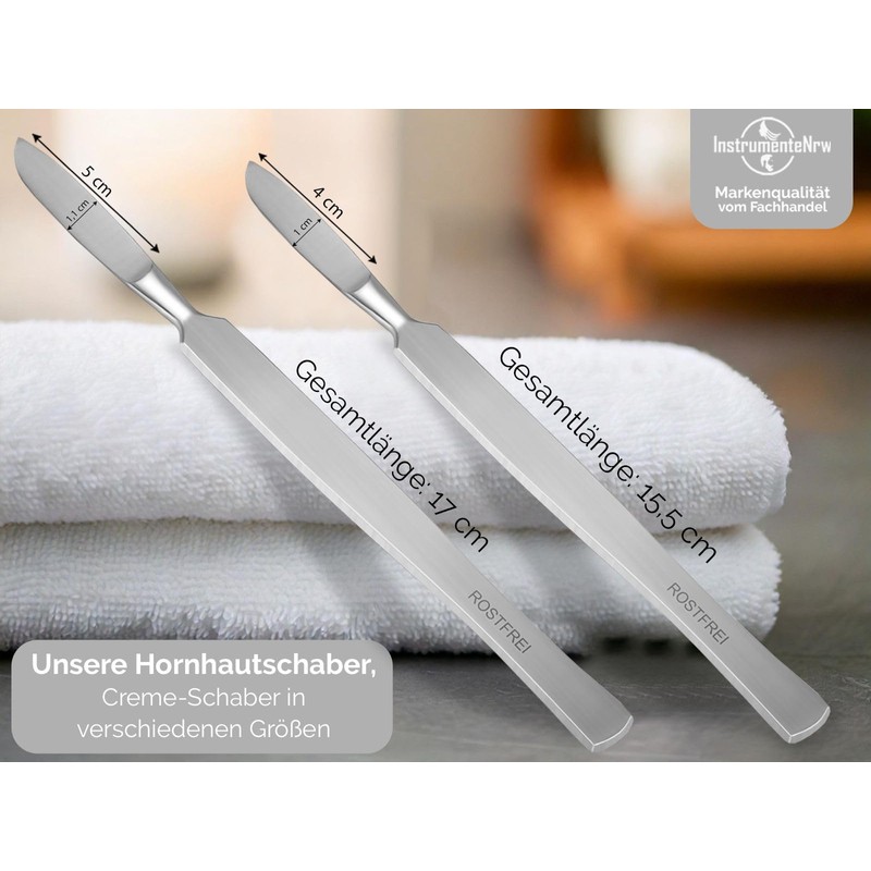 Foot Care Scalpel Callus Scraper Set, 5-Piece Blunt Professional Cream