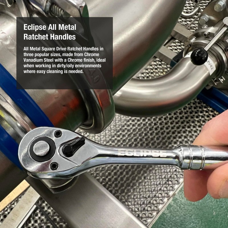 Eclipse Professional Tools EMRH14 ¼ All Metal Square Drive Ratchet