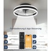 Nalezuns Ventilator Deckenleuchte, LED Deckenventilator für die Fernbedienung unter den