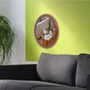 NOLITOY Wooden Oval Photo Frame Creative Solid Picture Holder for