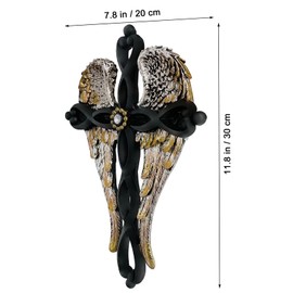 TALPGOD Crucifijo de pared, cruces, decoración de pared, alas de ángel, decoración de pared, Jesús, religioso, católico, cristiano, nativo, americano, suroeste, único, gótico, mexicano, clásico, retro, decoración de pared para el hogar