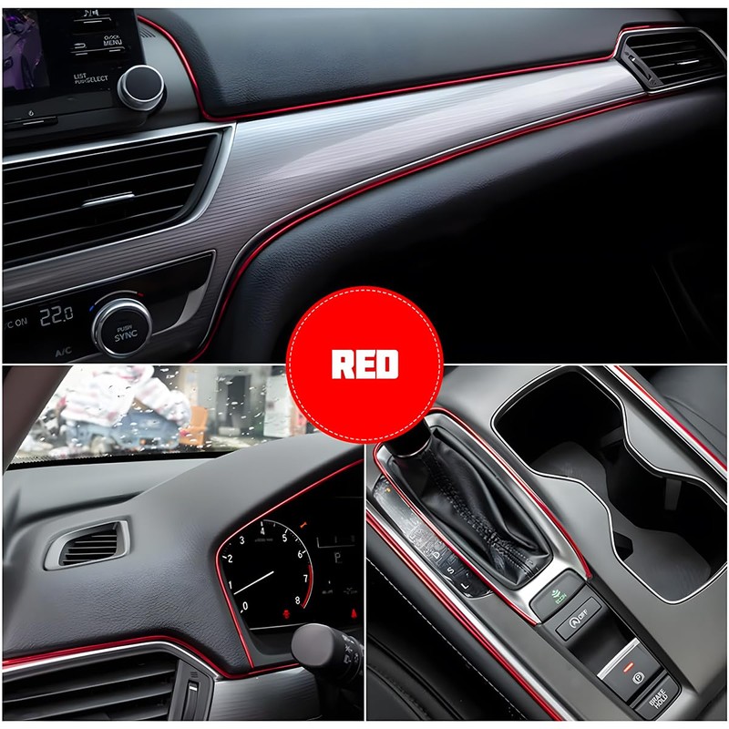 Osilly Car Interior Moulding Trim Strips, 16Ft/5M Universal Electroplating Decoration