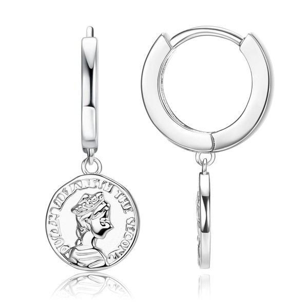 Milacolato Silver Hoop Earrings for Women, 925 Sterling Silver Huggie