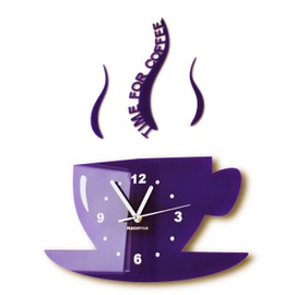 Modern Kitchen Wall Clock, Cup