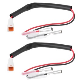 YINETTECH 2 Pieces Motorcycle Adapter Cable JWPF to Bullet Plug Compatible with Ducati License Plate Light 28cm