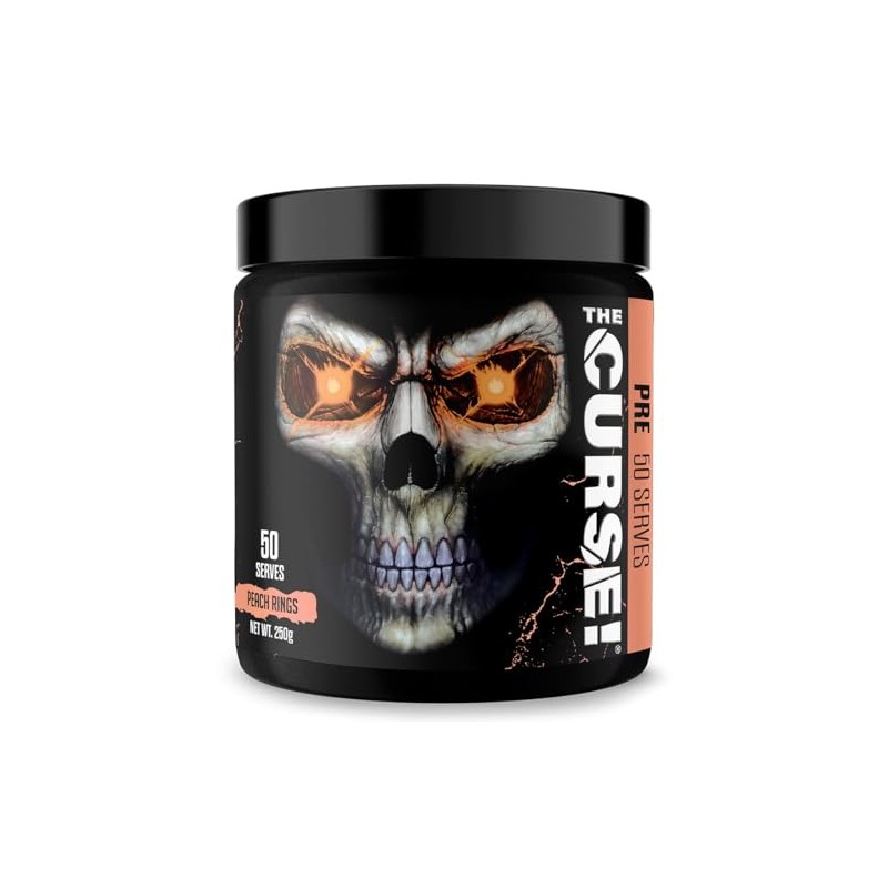 JNX Sports The Curse Peach Rings Pre-Workout Powder, 50 Servings