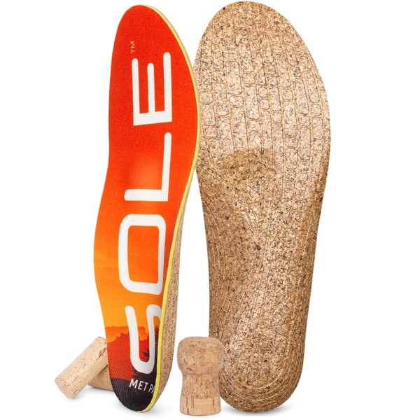 SOLE Performance Medium with Metatarsal Pads Plantar Fasciitis Insoles, Men