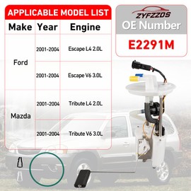 Electric Fuel Pump Assembly FIT 2001–2004 Ford Escape, Mazda Tribute 2.0L / 3.0L – Replace 323-01341, YL8Z9H307AG, E2291M – Direct Drop-In Fuel Pump Replacement