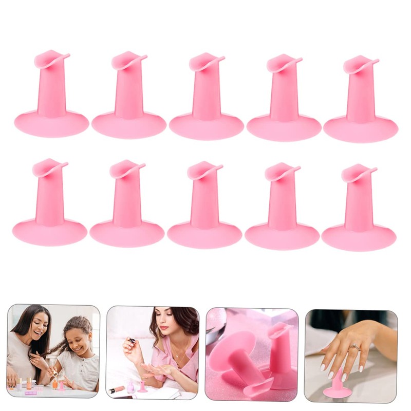 GLEAVI 10pcs Finger Support Holders for Nail Art Ergonomic Nail