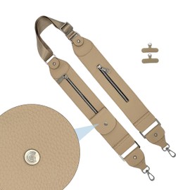 Caitie G | Stashie Faux Leather | Cell Phone Crossbody Storage Strap | For Travel, Hiking, Concerts, Sporting Events | Sand