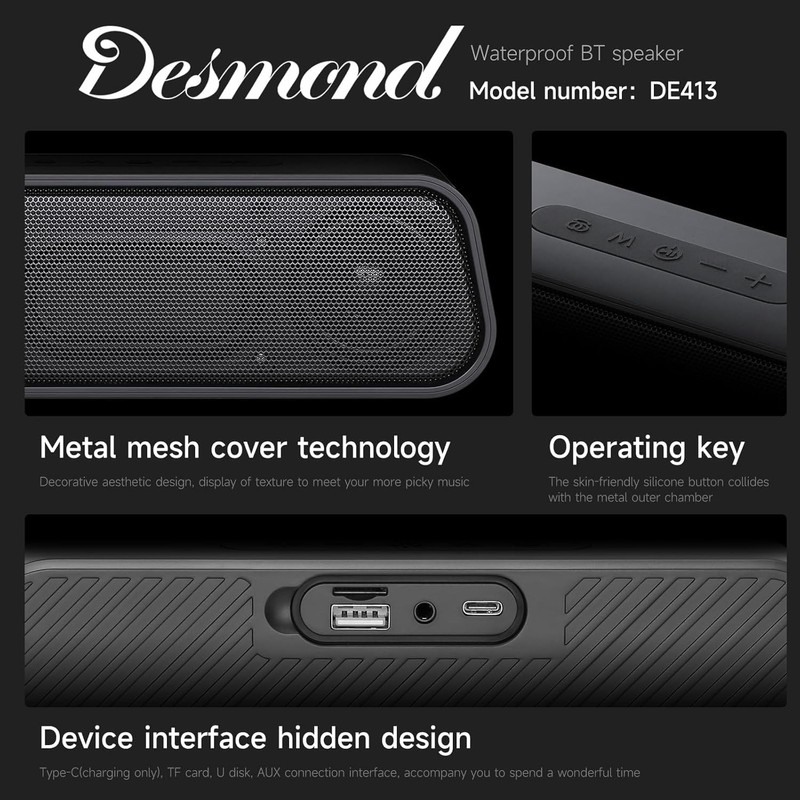 Bluetooth Speaker, Bluetooth Portable Wireless Speakers 5.4, 9D Surround Sound,