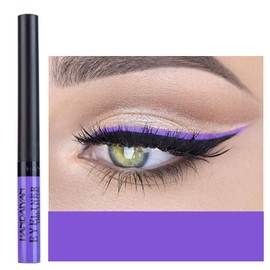 DekRion Liquid Eyeliner, Matte Colored Eyeliners, Purple Eyeliner, White Black Red Brown Green Purple Waterproof High-pigmented Colorful Eyeliners Eye Makeup,1PC Purple