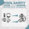 Poolzilla Pool Safety Cover Stainless Steel Anchor with Collar for