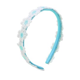 Daisy Flower Headband for Women Spa Headbands for Photoshoot Headband Non Slip Headbands (Blue, One size)