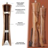 WALDLAND® Wooden Salt and Pepper Mill with Saucer Large (21