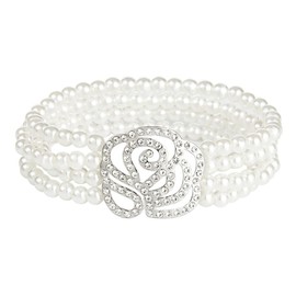 Carufin Bridal Wedding May Blossom Prom Hen Party Following Bracelet Accessories Pink Bead Bracelet