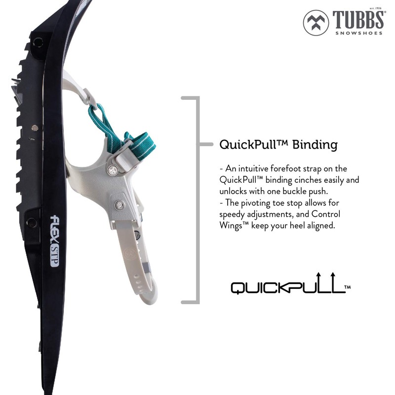 Tubbs Women's Flex STP Trail Walking Snowshoes, Size 22, Black/Teal