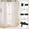 HEI! DEAR Curtain Rod 2Pack,Black Curtain Rods 72 to144 Inch(6-12ft),1Inch