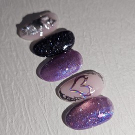 y2k handmade nail tips - Coffin Midi / y2k 수제네일팁 - 코핀미디