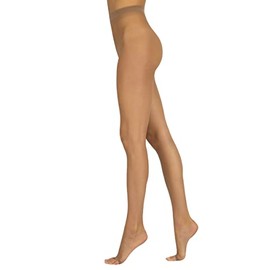 Sarah Borghi Women's Super Sheer Tights 6 Den with Flip Flop Toe, Invisible Stockings, Flat Stitching and Silk Gusset, Made in Italy, Camel, S-M